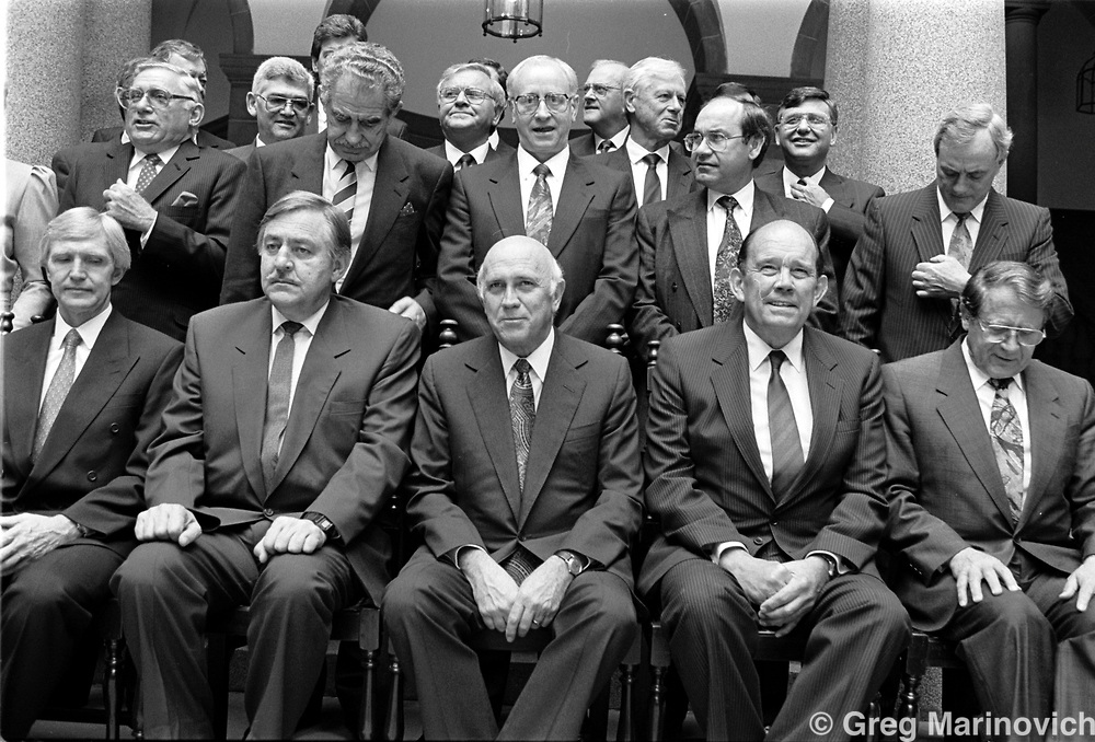 Diie manne wat met ons land se toekoms vertrou was!De Klerk en sy kabinet