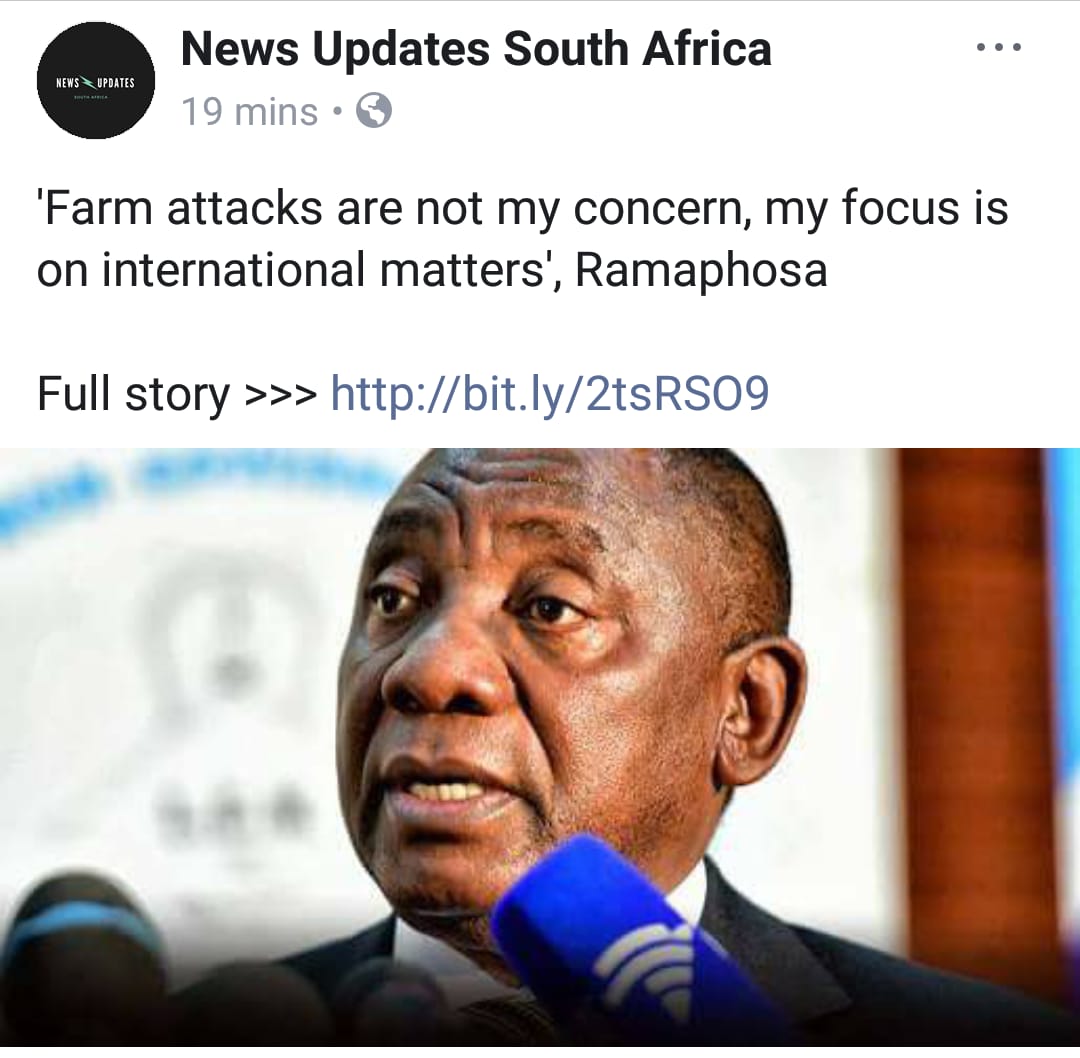 Ramaphosa oor Plaasaanvalle